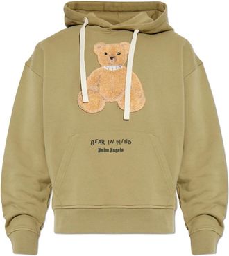 Palm Angels Hoodies, male, Green, Size: 2XL Teddy Bear Hoodie