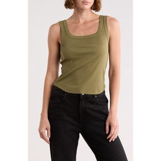 Madewell Brightside Luma Tank in Chateau Olive at Nordstrom Rack, Size X-Small