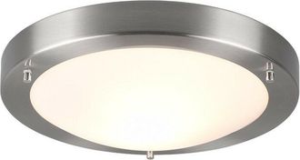 Trio Condus Modern Bathroom Ceiling Light Nickel Matt IP44