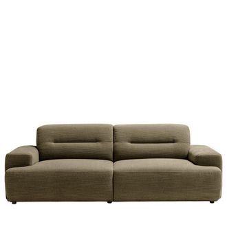 DRAWER Sof&aacute; de 4 plazas en tela - Caqui verde