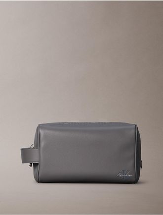 Calvin Klein Mens Monologo Dopp Kit - Grey