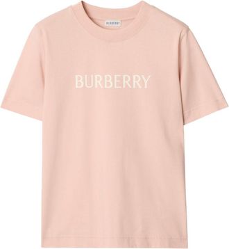 Burberry Logo Cotton T-Shirt-Donna