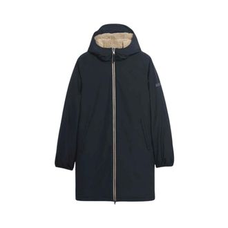 Aigle Rainpack Warm 90 Parka - Dames - Mantels - Blauw - Maat: M Zijde