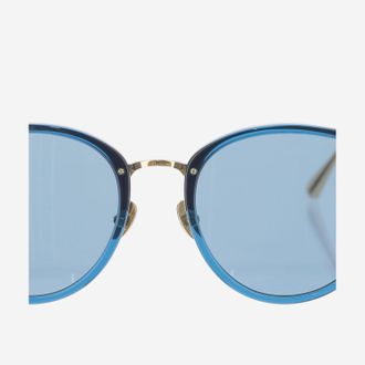 Linda Farrow Womens Light Blue Acetate Sunglasses