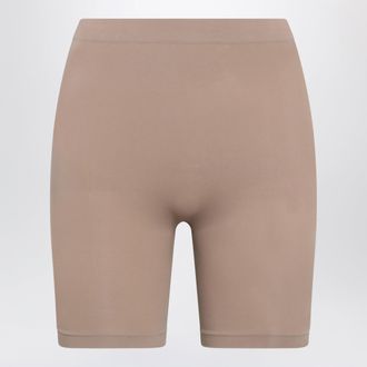 SKIMS Pantaloncini a met&agrave; coscia Seamless Sculpt marrone Sienna