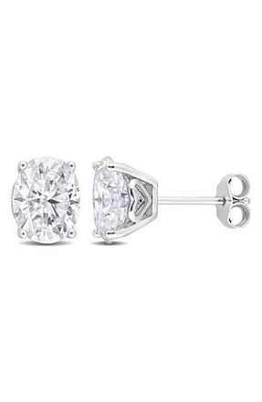 Delmar Oval Lab Grown Moissanite Stud Earrings in Silver at Nordstrom Rack