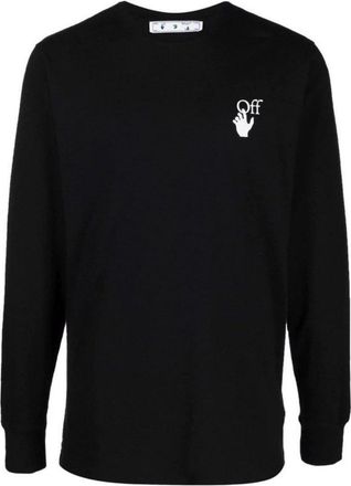 Off-white Caravaggio Lute Long Sleeve Slim Fit Black T-Shirt