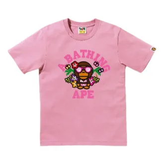 A Bathing Ape (WMNS) A Bathing Ape Lisa College Summer T-Shirt Pink 2M20-210-303-PNK