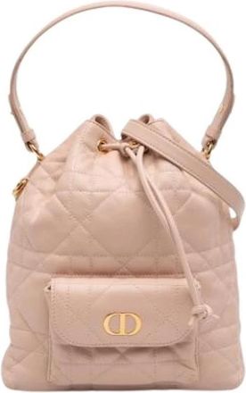 Dior Pre-owned Caro Bucket Bag - Dames - Vintage Tas - Bruin - ONE Size - Leer - Vintage