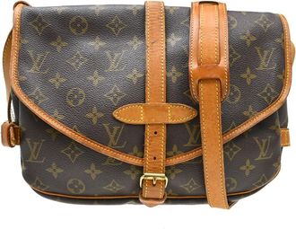 Louis Vuitton Saumur Monogram Canvas Brown Canvas Handbag (Pre-Owned)