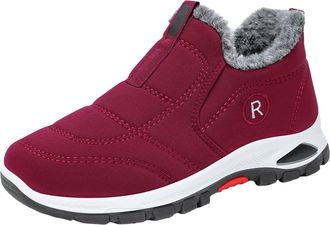 Generic Womens Boots Winter Warm Boots Weather Comfortable and Ankle Boots for Women Size 4 (Red, 5.5)