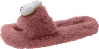 Generic Womens Winter Thermal Plush Slippers, Anti-Slip Indoor House Shoes Comfy Cute Animal Warm Non-Slip for Ladies Bedroom Home Slippers