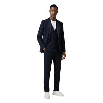Mulish Single Breasted Suits, male, Blue, Size: 2XL Monetraso Suit