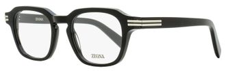 Ermenegildo Zegna Mens Modern Keyhole Eyeglasses EZ5282 001 Black 50mm