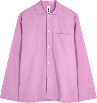 Tekla Unisex Striped Poplin Pyjama top - Pink - Xxs