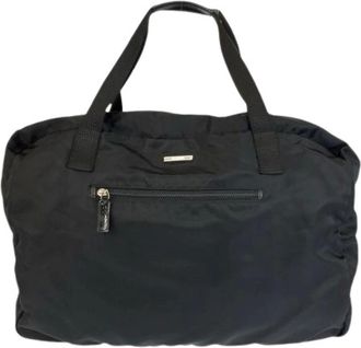 Gucci Vintage, unisex, Zwart, ONE Size, Nylon, Pre-owned Nylon Boston Bag