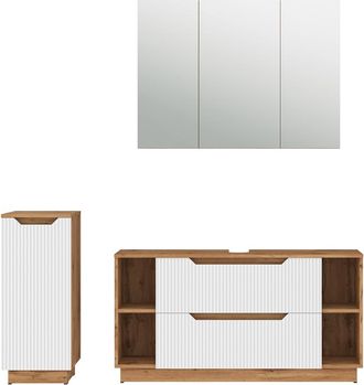 Vicco Conjunto De Muebles De Ba&ntilde;o De 3 Piezas Lotta, Blanco, 3 Piezas, Vicco