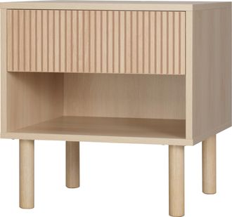 HOMCOM Comodino Moderno 47x47x50 Cm Con Cassetto E Ripiano Aperto Color Legno - Homcom