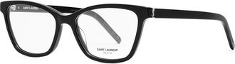 Saint Laurent Wayfarer-style Womens Designer Optical Glasses - Black - One Size