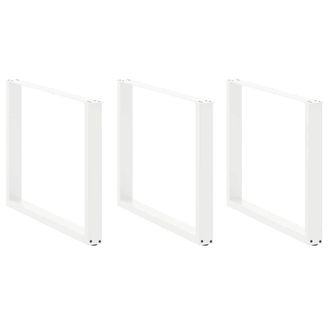 Berkfield Home Coffee Table Legs U-Shaped 2 pcs White 100x(72-73) cm Steel