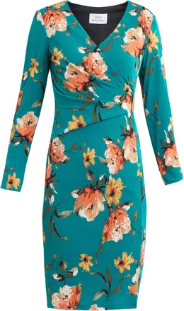 Gina Bacconi Womens Harper Wrap Dress With Gold Trim - Green - Size 20 UK