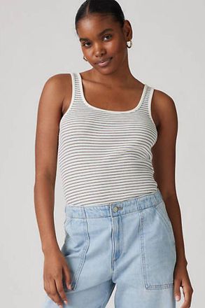 Levi's Essential Rib Tank Top - Mujer - XS - Azul / Indigo Stripe Skyway