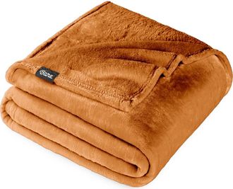 Bare Home Microplush Fleece Blanket in Sienna at Nordstrom, Size King