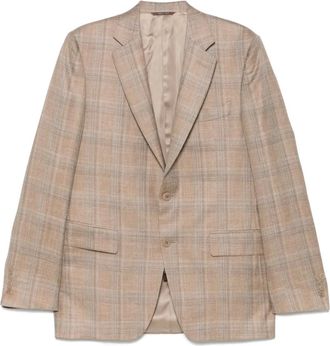 Canali checked blazer - Brown
