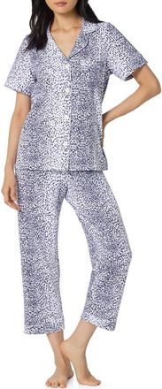 Bedhead Pajamas Print Stretch Organic Cotton Jersey Crop Pajamas in Sea Kitten at Nordstrom, Size X-Small