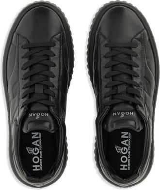 Hogan Calf Leather Low-Top Sneakers - Black