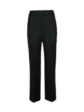 Alberta Ferretti Straight-Leg Trousers with Mid-Rise Waist and Seam Detailing