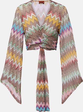 Missoni Zigzag lam&eacute; crop top