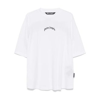 Palm Angels T-Shirts, male, White, Size: M Stylish T-shirts and Polos