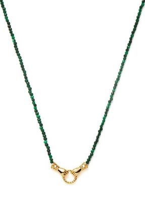 Missoma x Harris Reed In Good Hands Beaded Pendant Necklace in Gold at Nordstrom