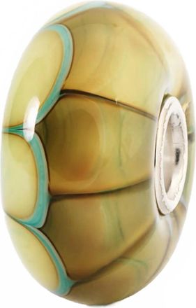 Trollbeads Womens Glass Bead Charm In Aqua Edge Pumpkin