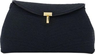 Toteme T-Lock Touw Clutch Parel - Dames - Clutches - Zwart - ONE Size - Tassen
