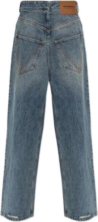 VETEMENTS Back To Front Jeans - Dames - Regular Fit Jeans - Blauw - W27 - Katoen - Jeans