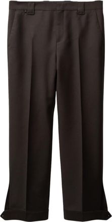 Versace Brown Flat Front Pants