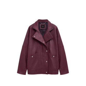 Anine Bing Sandy Jacket - Burgundy Leather