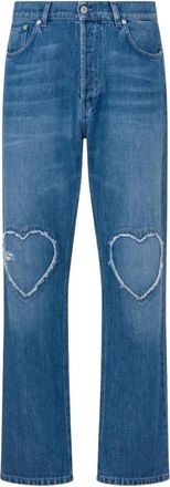 Moschino Straight Jeans - Heren - Regular Fit Jeans - Blauw - XL - Nylon - Jeans
