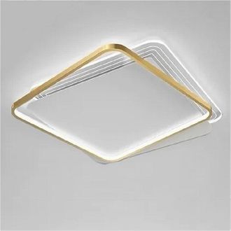 Trade Shop Trade Shop - Copy Of Plafoniera Led 30 W Quadrata Oro Moderno Lampadario Soffitto Luce Naturale 71033