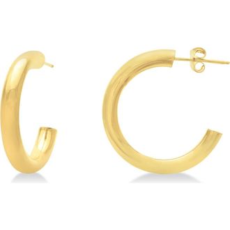 Allurez Small Open Hoop Earrings 14k in Yellow Gold at Nordstrom