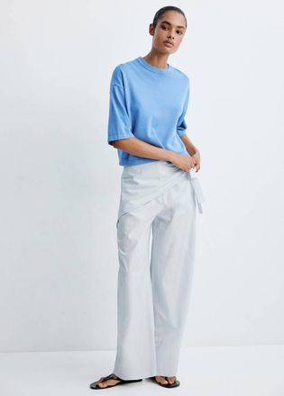 Mango Pullover maglia maniche corte blu - Donna - XXS - MANGO