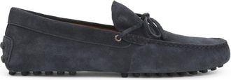 Tod's Blue Suede Loafers