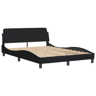 vidaXL Cama Sin Colch&oacute;n Tela Negro 140x200 Cm Vidaxl