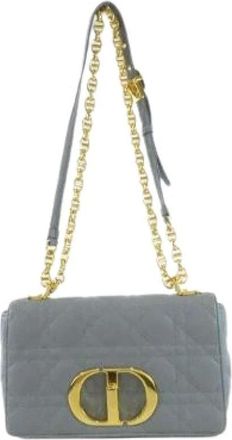 Dior Pre-owned Caro Small Calf Shoulder Bag - - Pre-owned - Donna - Grigio - ONE SIZE