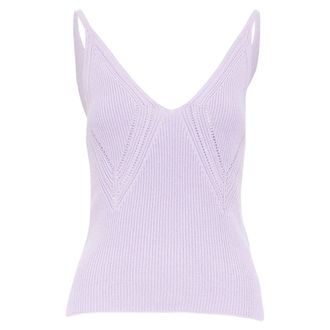 Jil Sander pointelle ribbed knit tank top