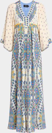 Etro Paisley Silk Maxi Dress