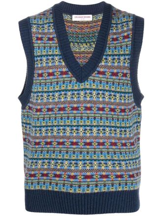 Orlebar Brown Maglione smanicato Kendall - Blu