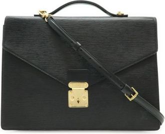 Louis Vuitton Pre-owned Epi Business Briefcase - Dames - Vintage Handtas - Zwart - ONE Size - Leer - Vintage